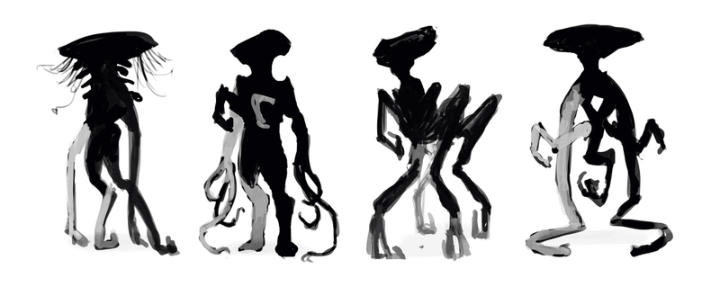 Early art of the new aliens